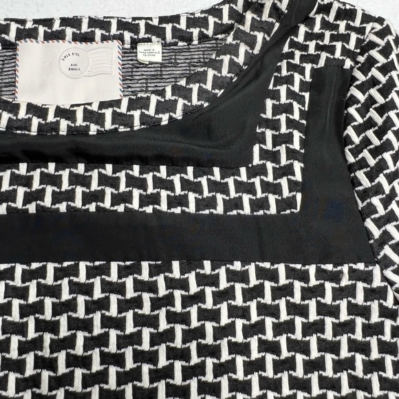 Anthropologie Postmark‎ Womens Black White Basketweave Tunic  Size Small - Picture 5 of 14